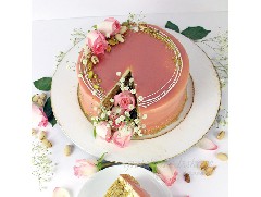 超精致的開(kāi)心果玫瑰蛋糕！一口淪陷