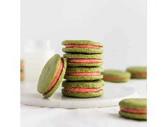 酥到掉渣的抹茶草莓曲奇！簡單又美味